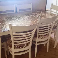 میز غذا خوری شش نفره|میز و صندلی غذاخوری|تفرش, |دیوار