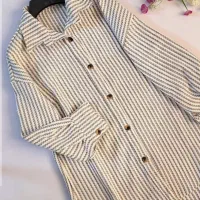 شومیز پشمی گندمی تک جیب