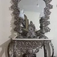 آینه شمعدان طرح برنزی