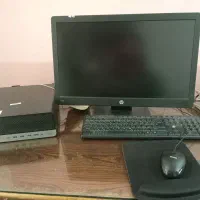 مینی کیس و مانیتور hp همراه موس و کیبورد