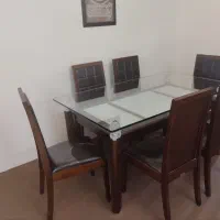 میز نهار خوری ۶ نفره سنگ چوب