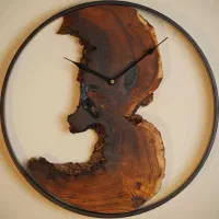 ساعت روستیک چوبی دیزاین|ساعت دیواری و تزئینی|قم, جمکران|دیوار