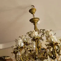 لوستر تمام برنز ۱۲ شاخه|لوستر و چراغ آویز|تهران, گلستان (شهرک راه آهن)|دیوار
