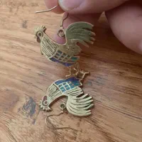 گوشواره خروس آنتیک