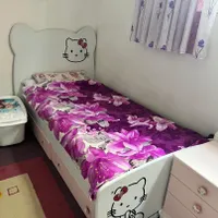 فروش سرویس خواب بچگانه hello kitty|تخت و سرویس خواب|مهاباد (آذربایجان غربی), |دیوار