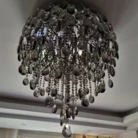 ۲ لوستر وارداتی و ۱ دیواری کریستال و استیل درجه یک