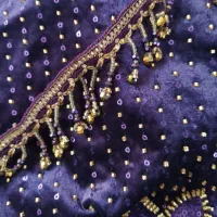 پارچه لباس محلی مخمل کشی|لباس|دهدشت, |دیوار