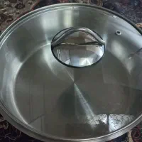 ماهی تابه استیل دستیلوکس سایز متوسط