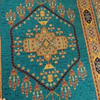 قالیچه آبی فیروزه ای|فرش|باقرشهر, |دیوار