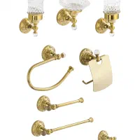 سرویس برنجی  دستشویی و‌حمام