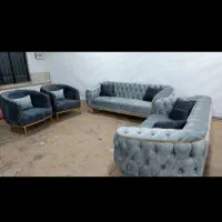 مبل راحتی چستر لمسه دستی و شیاری