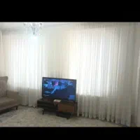 پرده ۱۰ متری شاین سفید با میل پرده و زیر پرده