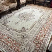 فرش زنگ کرم ۷۰۰ شانه جفت ۱۲ متری+یک عدد فرش ۹ متری