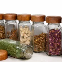 جا ادویه مکارتی درب چوبی با سری نمک پاش