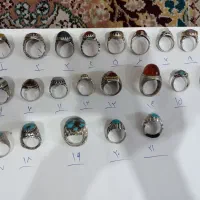 انگشتر فیروز ه نیشابور شجرو یاقوت عقیق