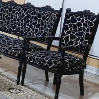 مبل ۷ نفره چوبی با جلو مبل ها|مبلمان خانگی و میز عسلی|قشم, |دیوار