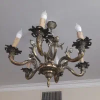 لوستر 6 شاخه برنزی|لوستر و چراغ آویز|تهران, دانشگاه شریف|دیوار