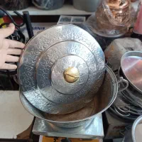 جانونی برنجی  ظروف برنجی عتیقه  قلم زنی طرح دار|کلکسیون اشیاء عتیقه|مشهد, طبرسی شمالی|دیوار