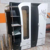 کمد لباس و بوفه ۲ تیکه ای چوبی و ۱ اجاق گاز|جاکفشی، کمد، دراور|سبزوار, شهدا|دیوار