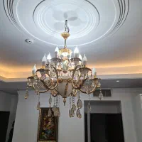 لوستر برنج ۶ شاخه ۱۲ شعله در حد نو نو