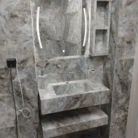 روشویی سرامیکی مدرن مدل دیواری طرح ماربل