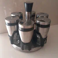 جای ادویه ای به همراه استند و ست ابزار آشپزخانه