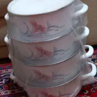 سرویس قابلمه لعابی ترک ده پارچه درب دوطرح