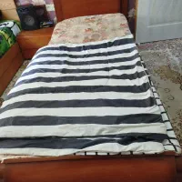 تخت یه نفره چوبی با تشک