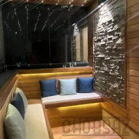 .اجرای سازه چوبی سونا خشک بالکن های مسقف و باز
