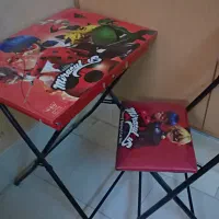 میز تحریر دخترانه باکسدار و صندلی تاشو