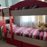 تخت خواب دو طبقه|تخت و سرویس خواب|باغستان, |دیوار