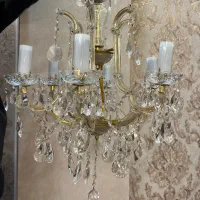 سه عدد لوستر سالم 6 شعله 6 شاخه کریستالی|لوستر و چراغ آویز|اردبیل, |دیوار