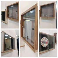 تابلو اعلانات MDF شیشهدار با قفل قیمت تولیدی