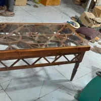 میز جلو مبلی چوبی تمام چوب تازه ساخت