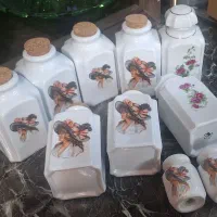 چایدان قدیمی رخ نعلبکی بلور انارخوری فنجون نعلبکی