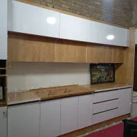 کابینت عدالت آشپزخانه بدنه گالوانیزه درب ام دی اف