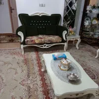 مبل هفت نفره همراه باجلومبلی.خیلی تروتمیزه|مبلمان خانگی و میز عسلی|صومعه‌سرا, |دیوار