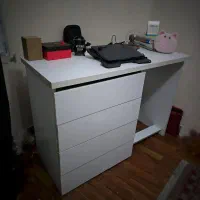 میز تحریر سفید با ۴ کشو دراور(تمامmdf)