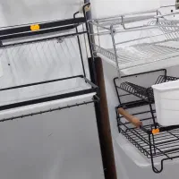 سبد آبچکان کنار سینک در دزفول|آبچکان و نظمدهنده ظروف|دزفول, |دیوار