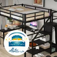 تخت خواب دو طبقه پله منبری(تختخواب۲دوطبقه)میزتحریر