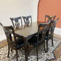 میز نهارخوری ۶ نفره چوب راش