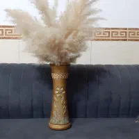 گلدان چوبی طلایی