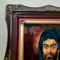 تابلو  دست بافت  ابریشم شمایل امام حسین|تابلو فرش|تهران, زرگنده|دیوار