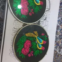 یک جفت قاب گل و مرغ کلکسیونی