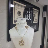 نیم ست لوکس طرح گل طلای بدون اجرت