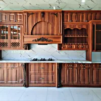 کابینت کمد دیواری درب اتاق خواب چوب ترمو