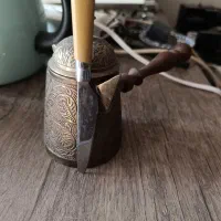 قهوه جوش برنجی دسته چوبی|سماور، چایساز، قهوهساز|تهران, اتابک|دیوار