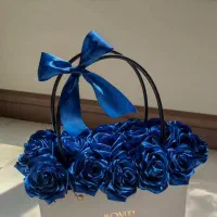 باکس گل ربانی سورمه ای