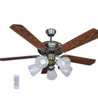 پنکه سقفی چوبی لوستردار