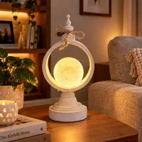 آباژور فانوس با گوی نمکی